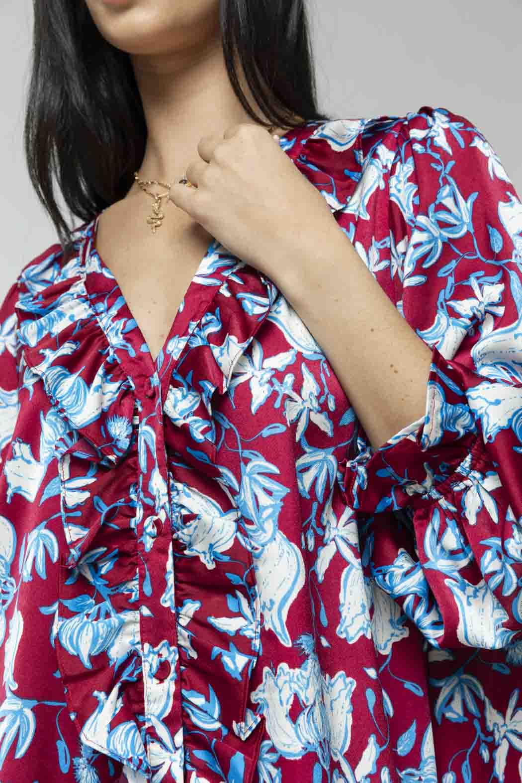 Burgundy Victoria Blouse