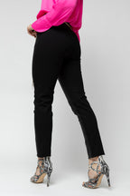 Black Waxed Spliced Pant