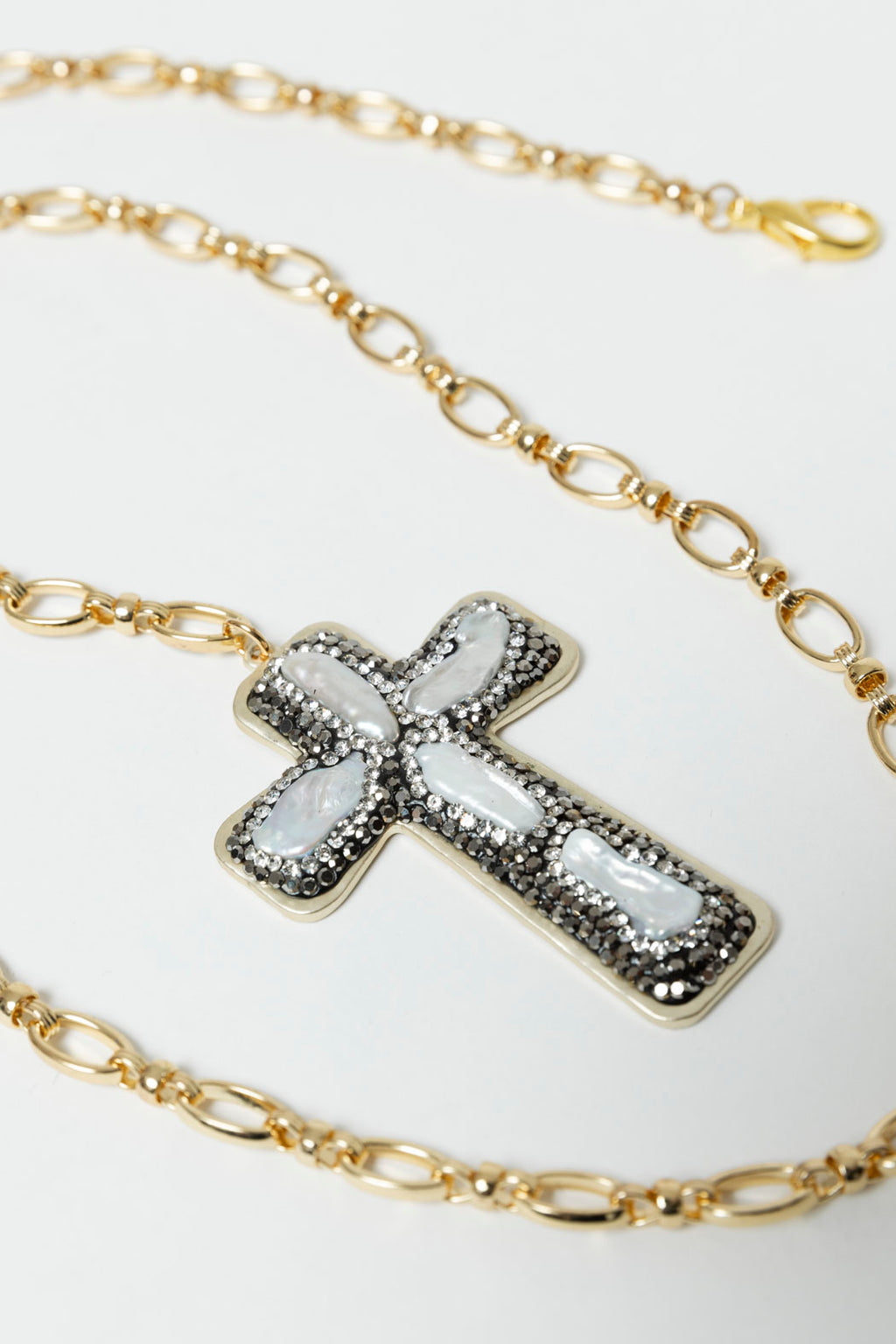 Silver Pave Cross Necklace - FINAL SALE