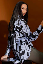 Lilac Black Blogger Shirt
