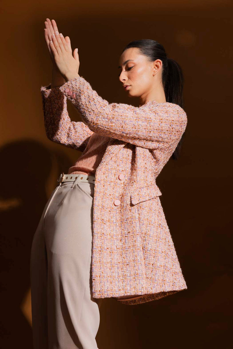 Pink Tweed Blazer