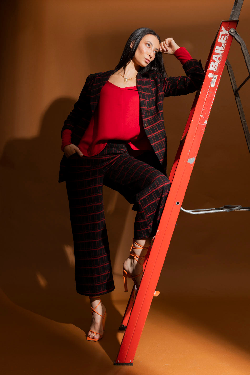 Black Red Ponte Jet Culotte