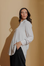 White Trimmed Blogger Shirt