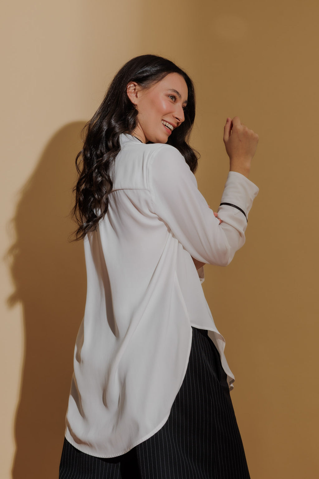 White Trimmed Blogger Shirt