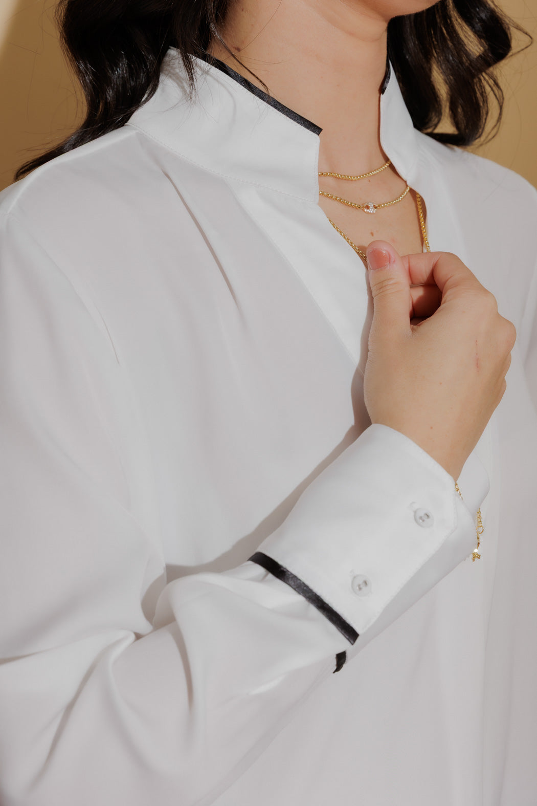 White Trimmed Blogger Shirt