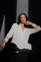 White Trimmed Blogger Shirt