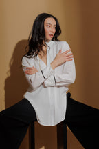 White Trimmed Blogger Shirt