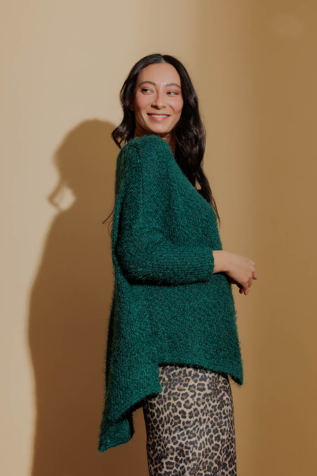 Jade Fluffy Slouch Jumper