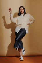 Navy Coated Sport Miracle Skirt