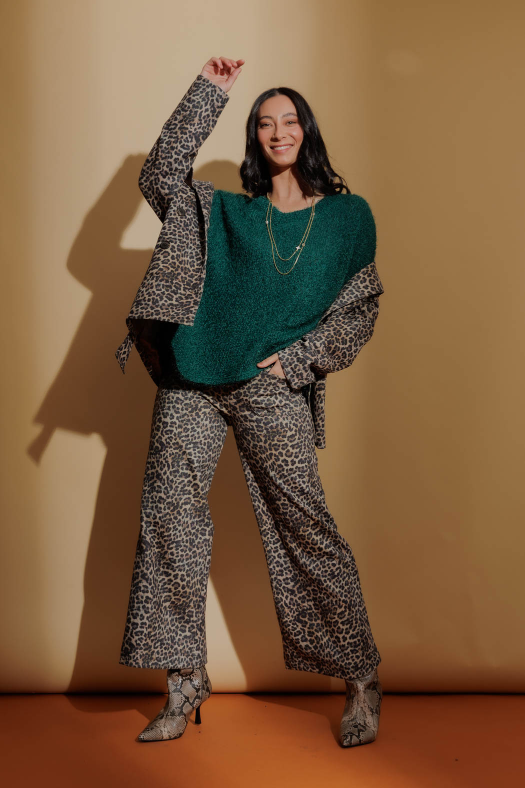 Jade Fluffy Slouch Jumper