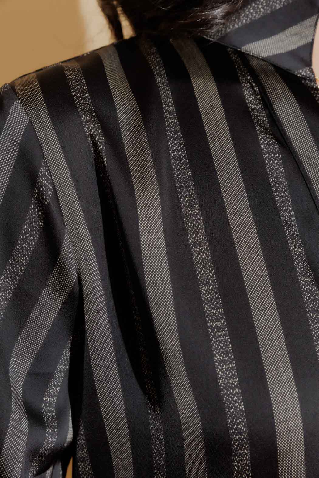 Speckled Stripe Silky Blogger Shirt Speckled Stripe