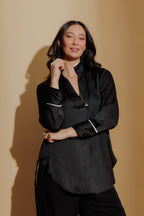 Black Trimmed Blogger Shirt