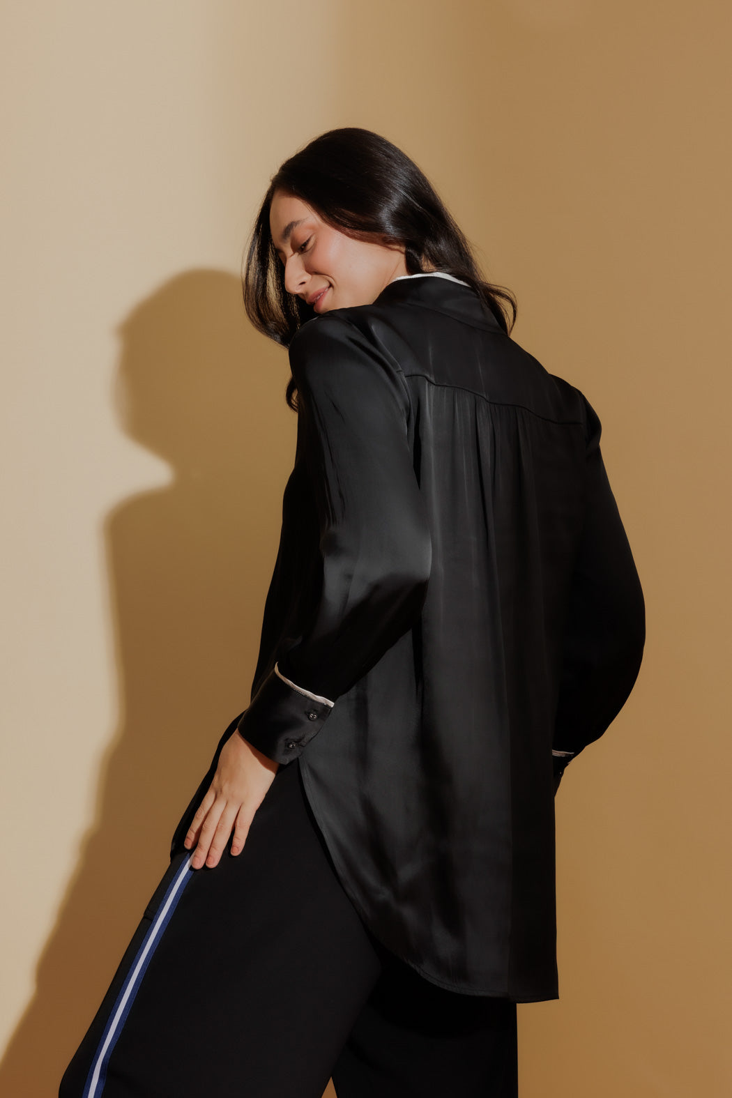 Black Trimmed Blogger Shirt