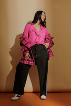 Pink Double Ruffle Blouse