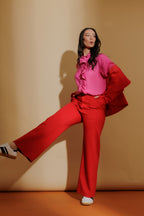Red Ponte Pocket Pant