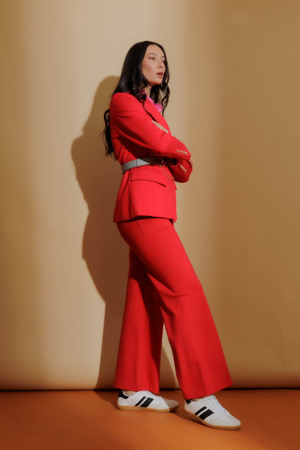 Red Ponte Pocket Pant
