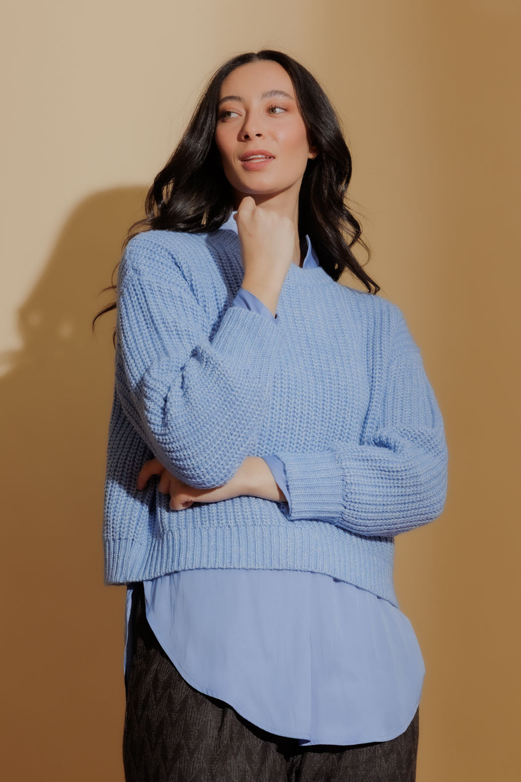 Blue Chunky Jumper Blue S