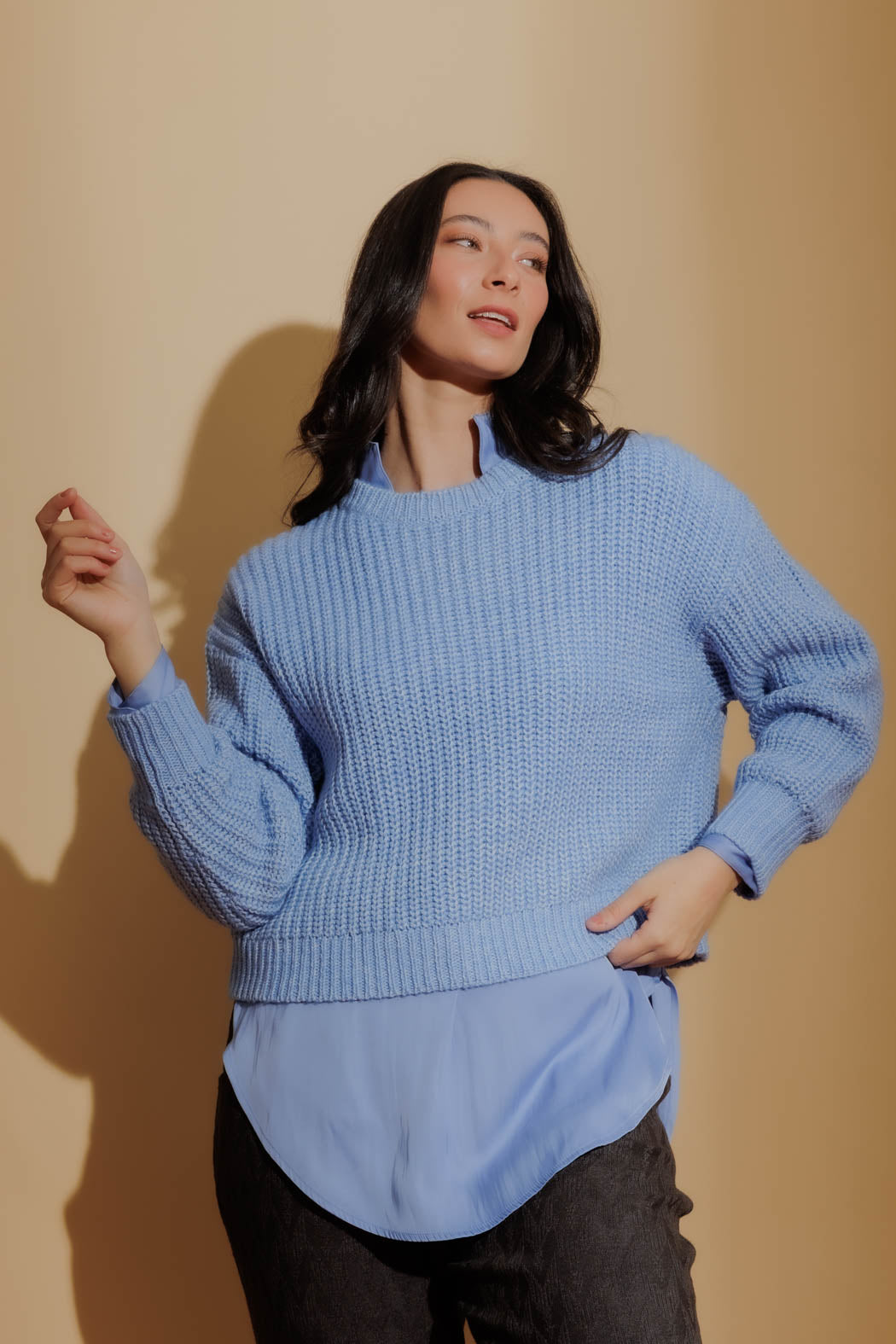 Blue Chunky Jumper Blue S