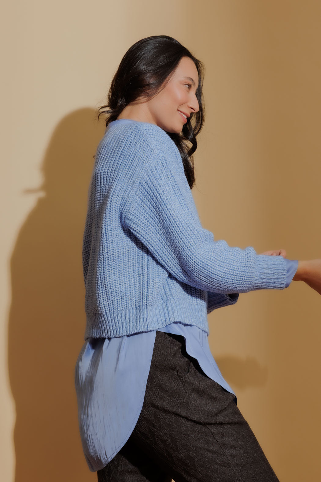 Blue Chunky Jumper Blue S