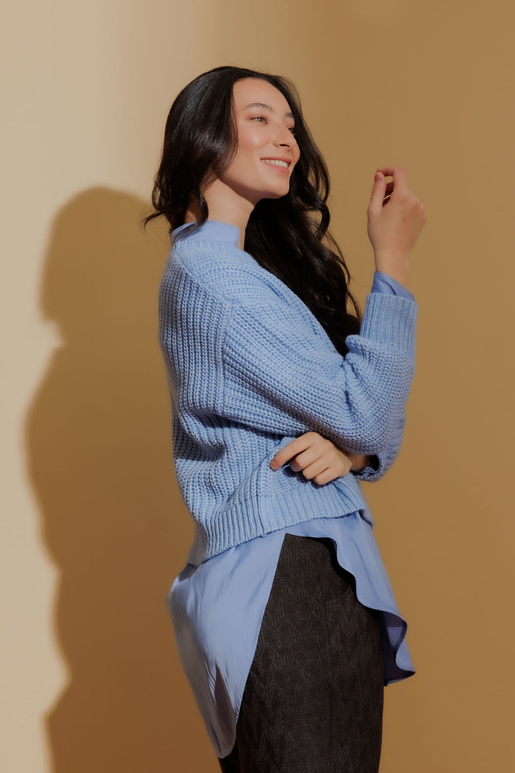 Blue Chunky Jumper Blue S