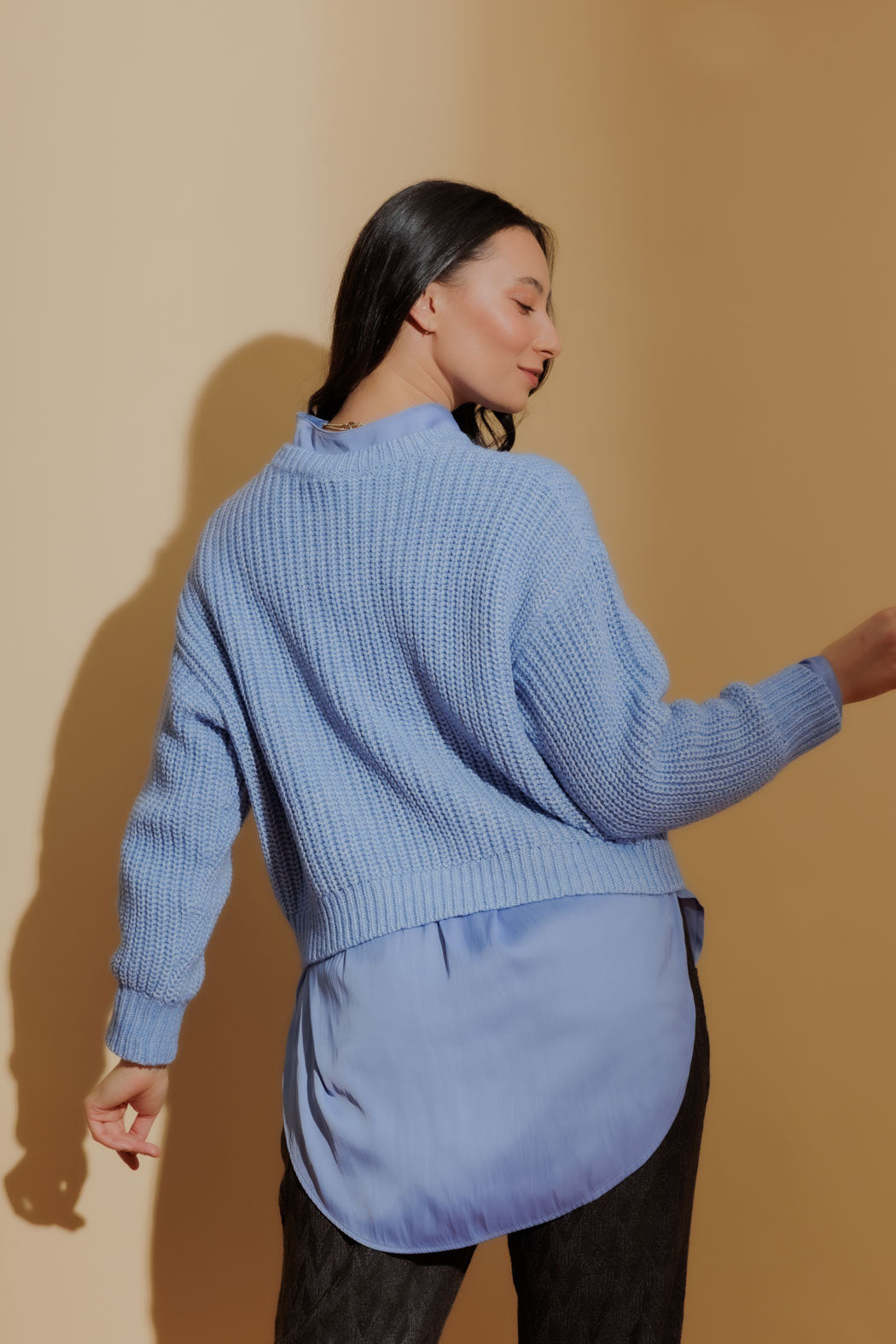 Blue Chunky Jumper Blue S