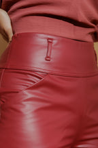 Red Croc Coated Jet Culotte