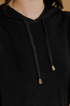 Black Tencel Hoodie