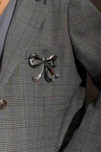 Silver Bow Brooch Silver O/S