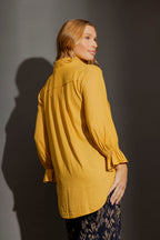 Marigold Ruffle Blogger Shirt