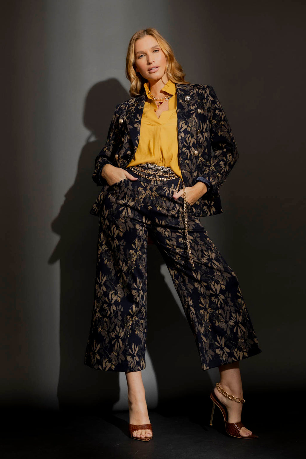 Navy/Gold Jet Culotte