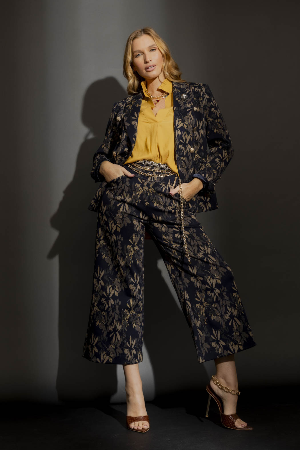 Navy/Gold Jet Culotte