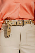 Taupe Stud Belt Taupe O/S