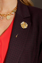 Gold Flower Pin Gold O/S