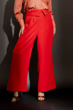 Red Euro Fold Over Pant