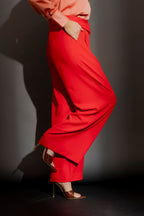 Red Euro Fold Over Pant