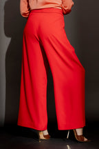 Red Euro Fold Over Pant