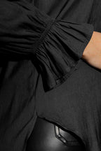 Dark Charcoal Ruffle Blogger Shirt Dark Charcoal