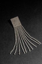 Silver Diamante Square Brooch Silver O/S