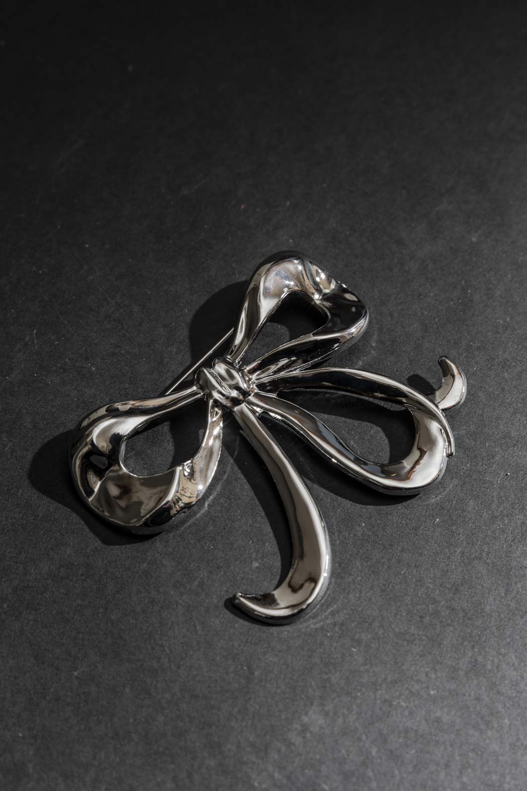 Silver Bow Brooch Silver O/S