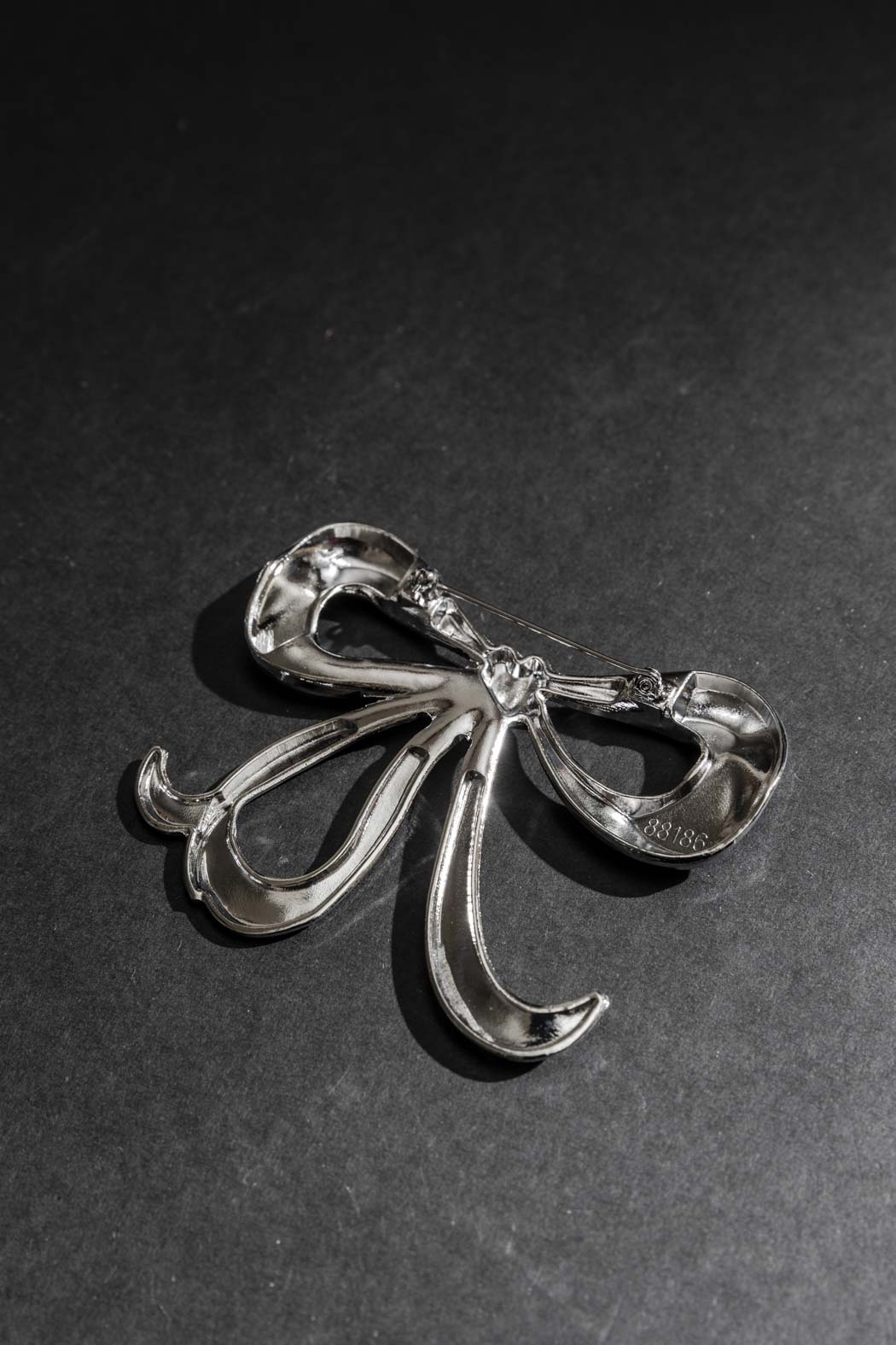 Silver Bow Brooch Silver O/S