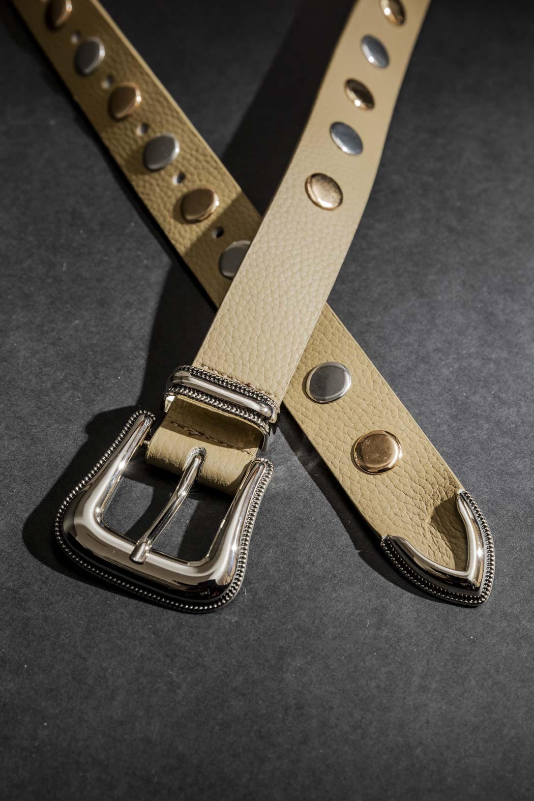 Taupe Stud Belt Taupe O/S