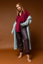 Plum Waxed Cargo Pant