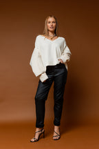 Black Waxed Cargo Pant