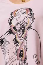 Long Sleeve Pink Ponytail Tee