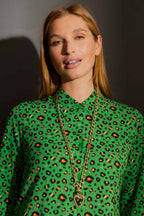 Gold Long Diamante Heart Necklace Gold O/S