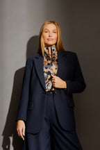 Gold Floral Silky Blogger Shirt Gold Floral