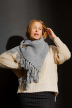 Grey Chunky Knit Scarf Grey O/S
