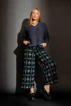 Navy/Green Jet Culotte Navy