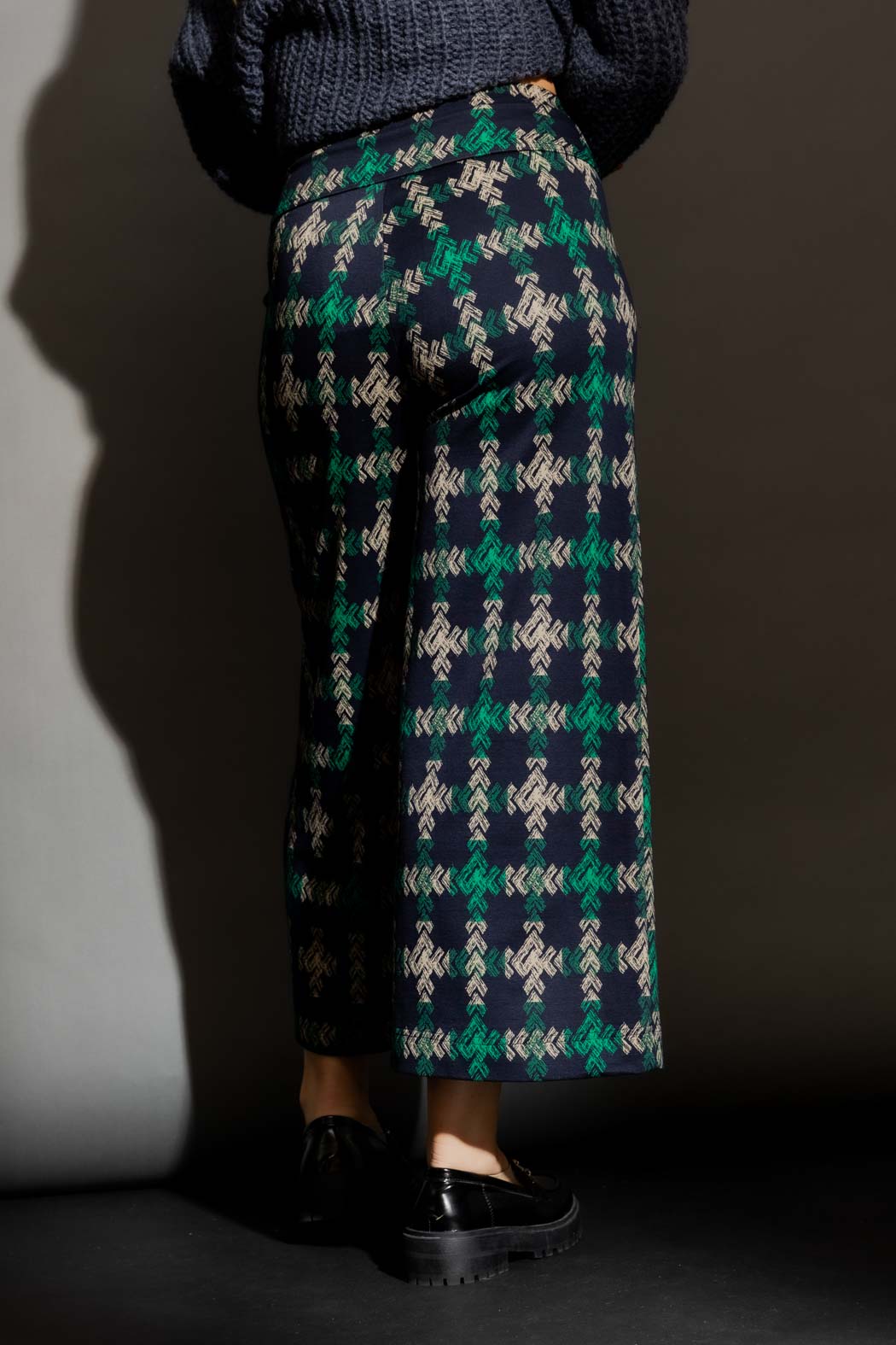 Navy/Green Jet Culotte Navy