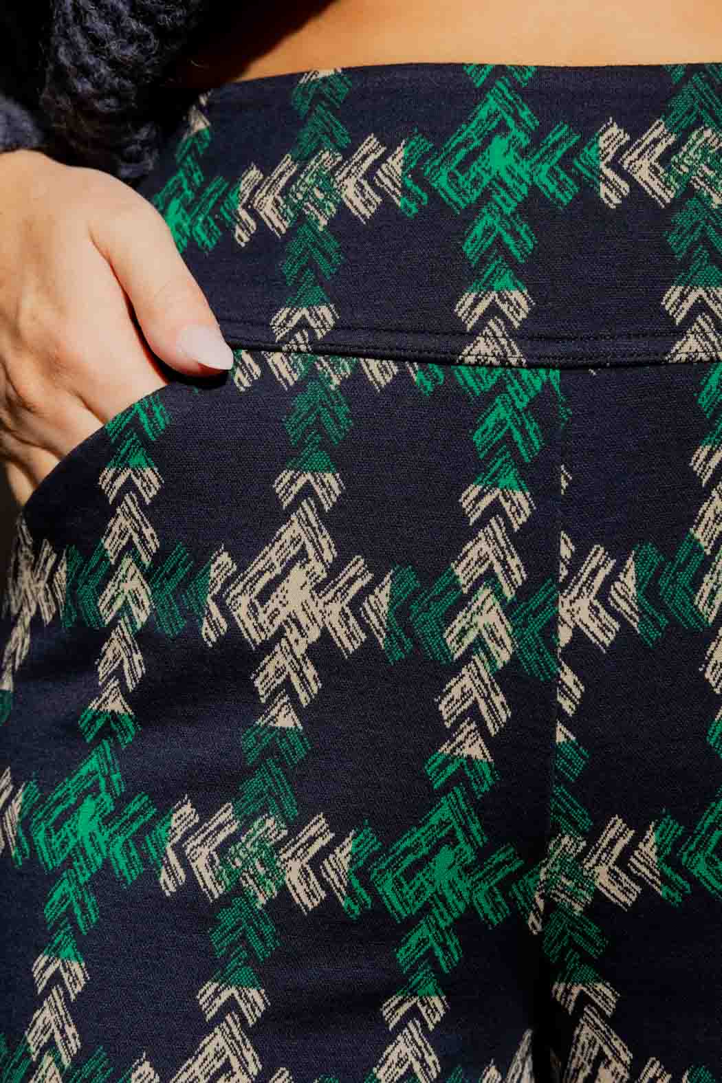 Navy/Green Jet Culotte Navy